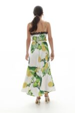 Yuli Satin Skirt (White lemons) - Image 2