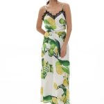 Yuli Satin Skirt (White lemons)