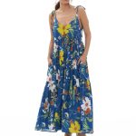 Elsa Loose Dress (Blue flowers)