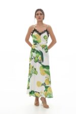 Yuli Satin Skirt (White lemons) - Image 3