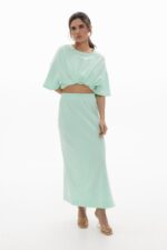 Fina Sweatshirt Skirt (Aqua)