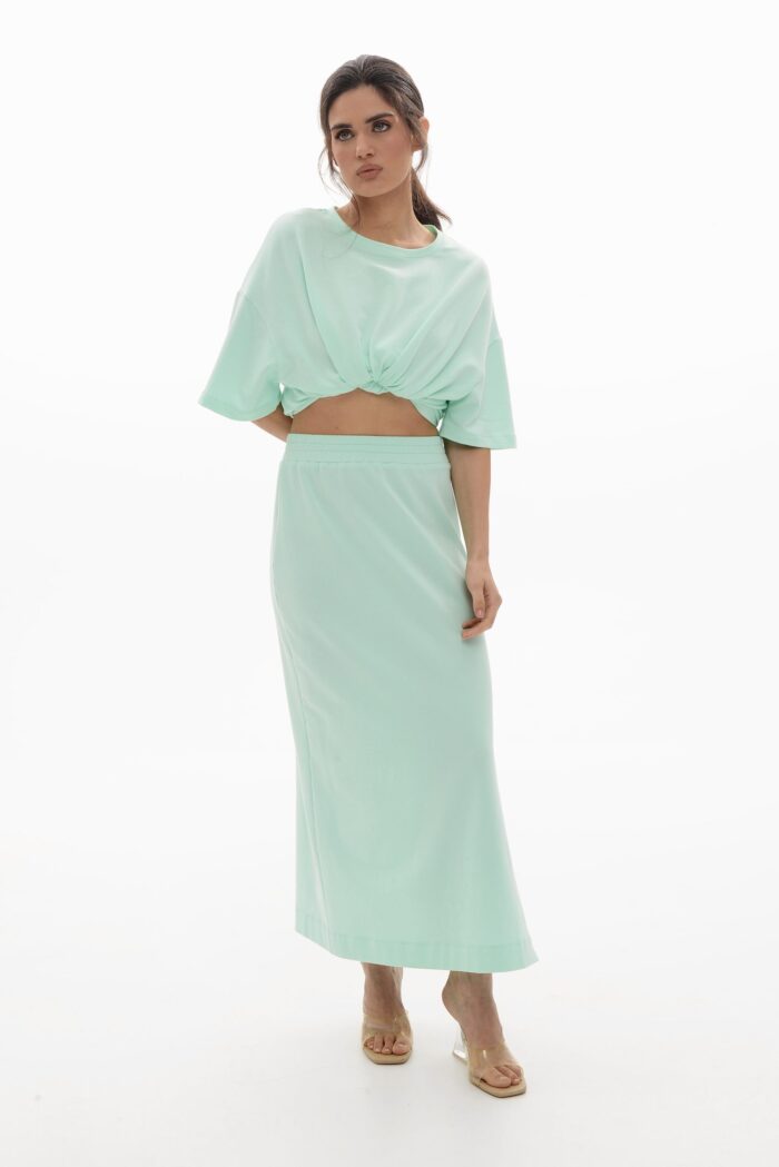 Fina Sweatshirt Skirt (Aqua) - Image 1