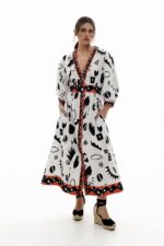 Isabel Cotton Printed Midi Dress - Image 4