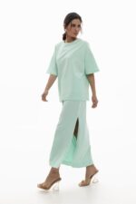 Fina Sweatshirt Skirt (Aqua) - Image 3