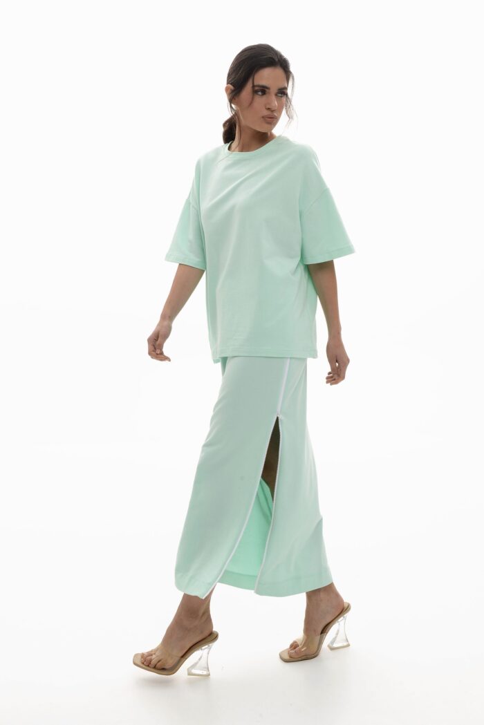 Fina Sweatshirt Skirt (Aqua) - Image 3