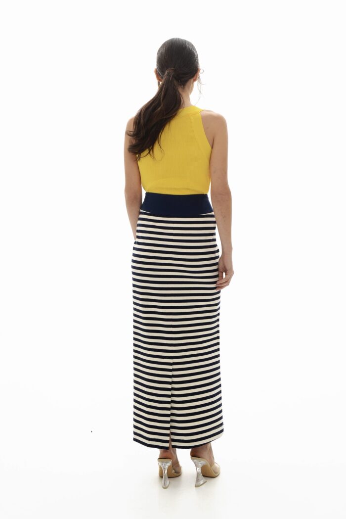 Elisavet striped sweatshirt skirt (Blue) - Image 4
