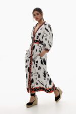 Isabel Cotton Printed Midi Dress - Image 6