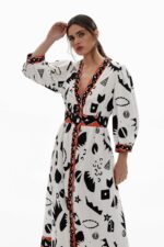 Isabel Cotton Printed Midi Dress - Image 5