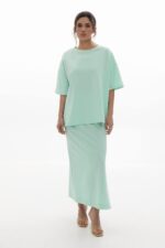 Fina Sweatshirt Skirt (Aqua) - Image 5