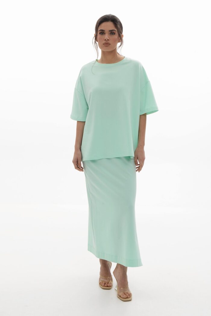 Fina Sweatshirt Skirt (Aqua) - Image 5