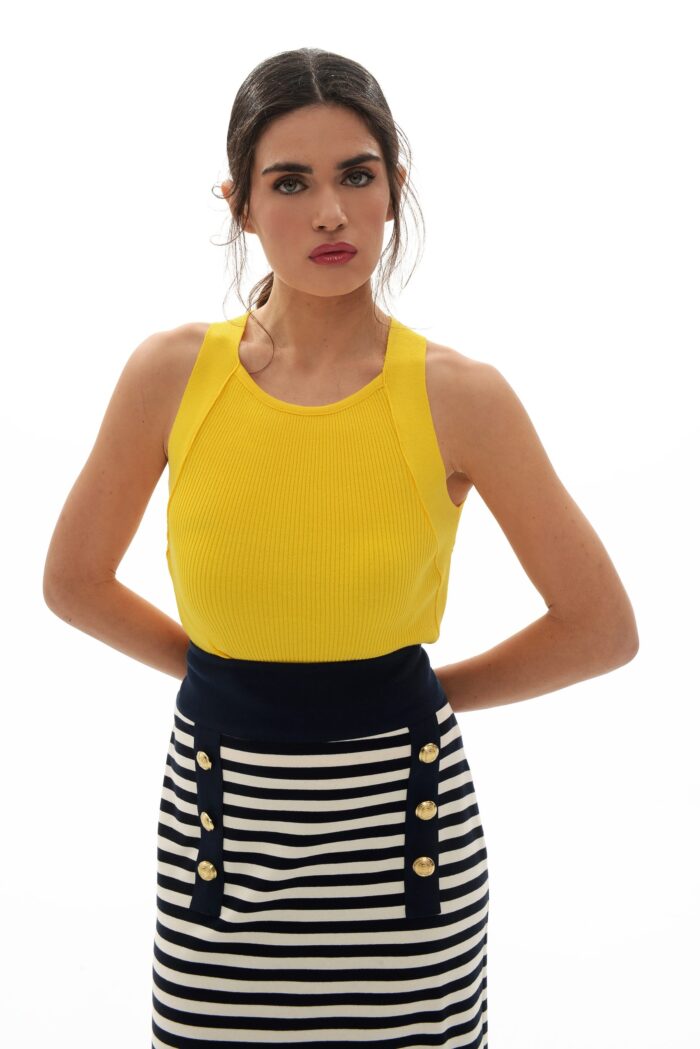 Elisavet striped sweatshirt skirt (Blue) - Image 2