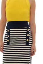 Elisavet striped sweatshirt skirt (Blue) - Image 3