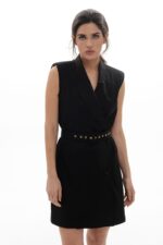 Alina Dress-Vest lined with banana print - Image 3