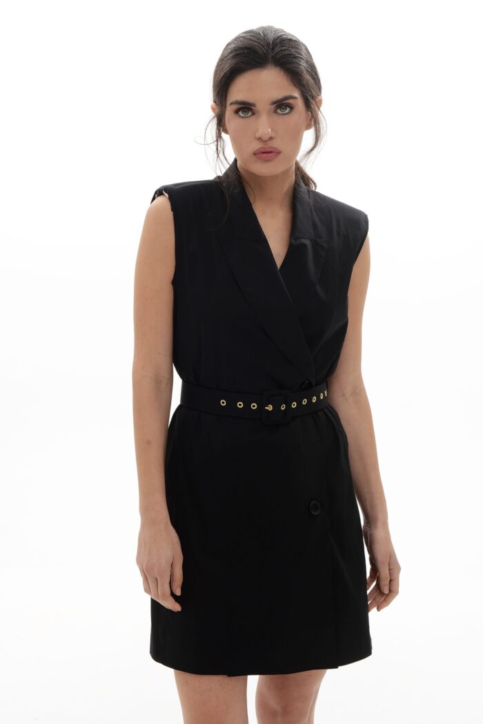 Alina Dress-Vest lined with banana print - Image 3