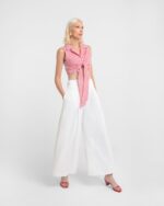 Gina Cropped Trousers (White) - Image 3