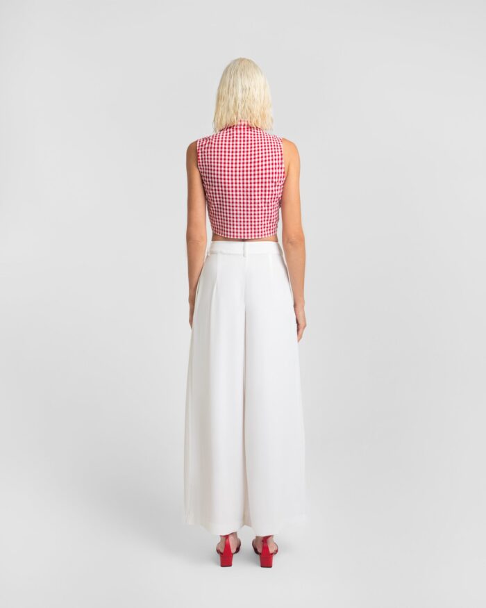 Gina Cropped Trousers (White) - Image 4