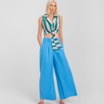 Gina Cropped Trousers (Sky Blue)