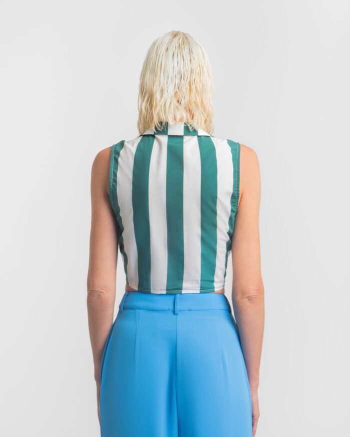 Gina Cropped Trousers (Sky Blue) - Image 3