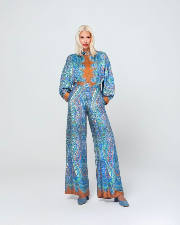 FLORA SILK TROUSERS - Image 1