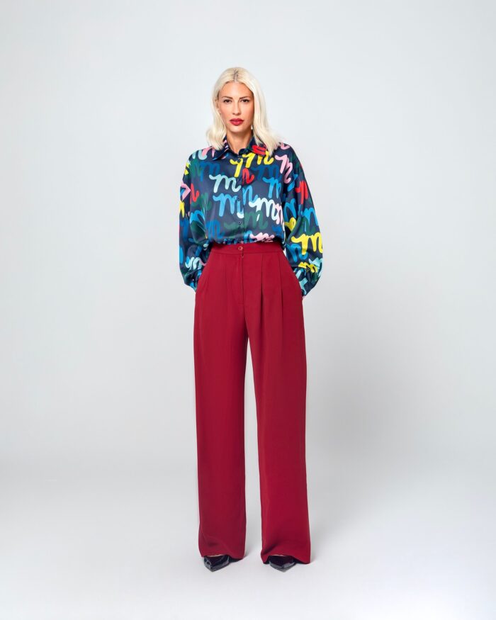 SABRINA PANTS (MAROON) - Image 1