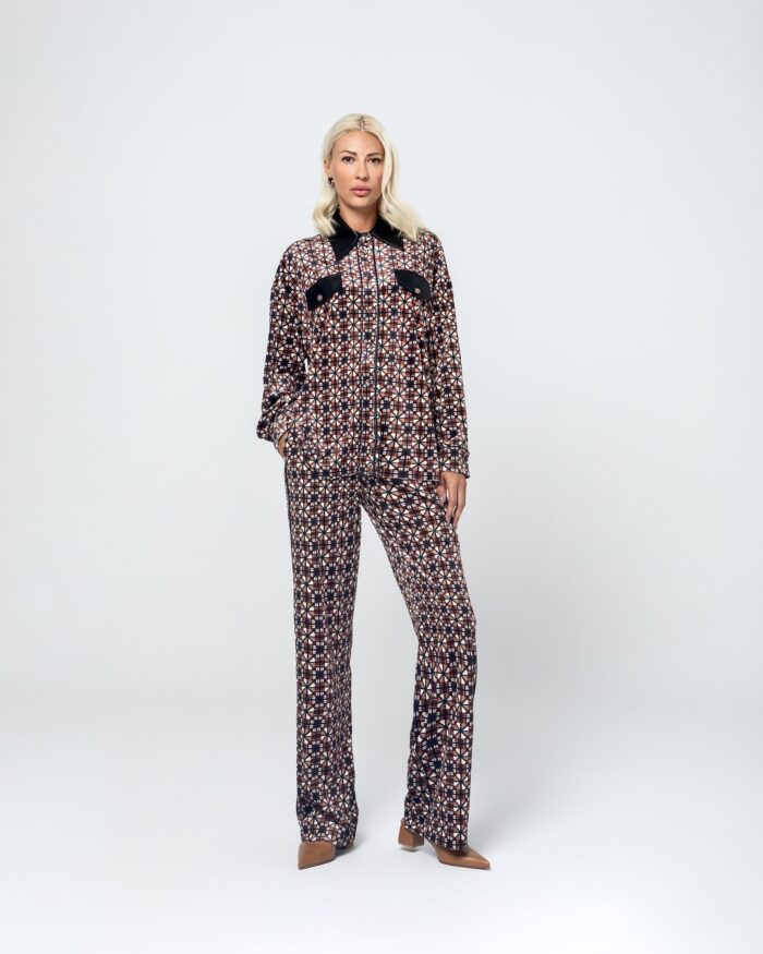KATIE VELVET TROUSERS - Image 1