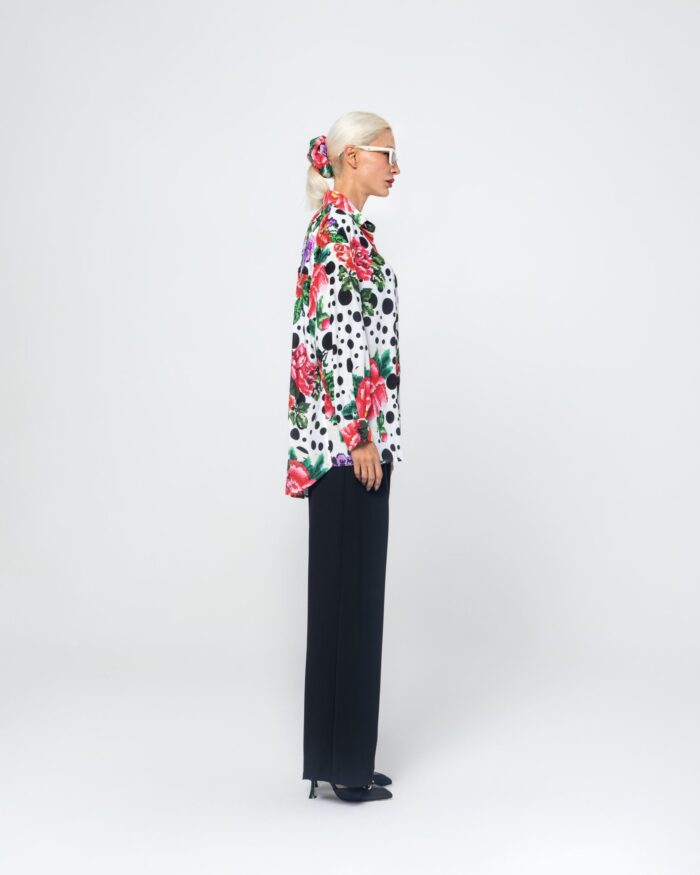 SOFI OVERSIZED SHIRT (WHITE/POLKA DOT) - Image 3
