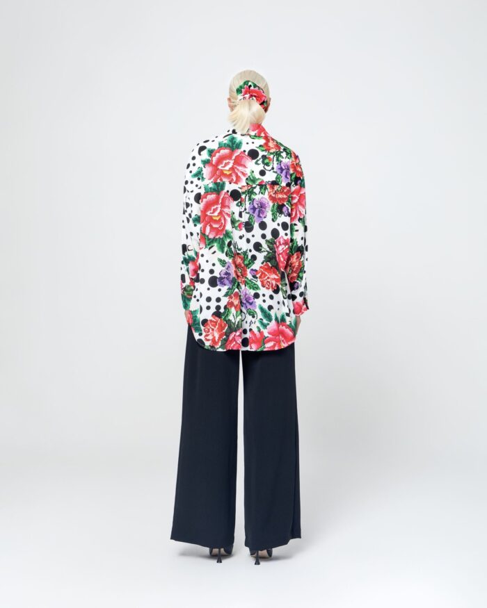 SOFI OVERSIZED SHIRT (WHITE/POLKA DOT) - Image 2