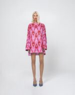 ALEXIS OVERSIZED MINI DRESS (ENERGY PINK) - Image 4