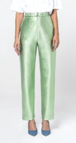 CINDY LAMINATE FABRIC TROUSERS (MINT) - Image 2