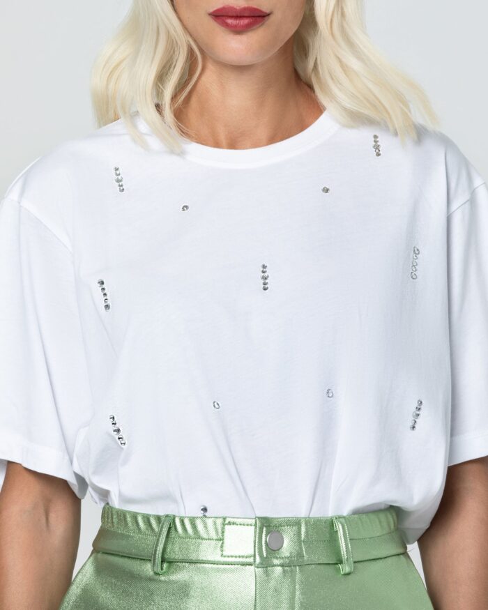 PENNY TEES WITH RHINESTONES (WHITE) - Image 1