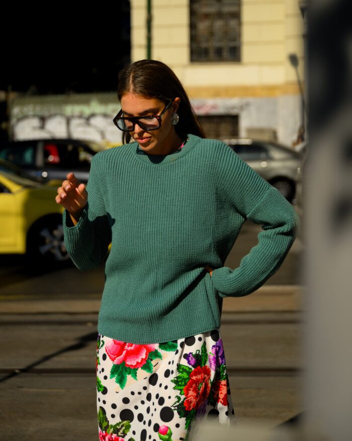 SALMA KNITTED (TEAL) - Image 1
