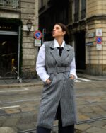 MIA LONG PLAID VEST