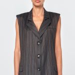 DIANA VEST (BROWN STRIPES)