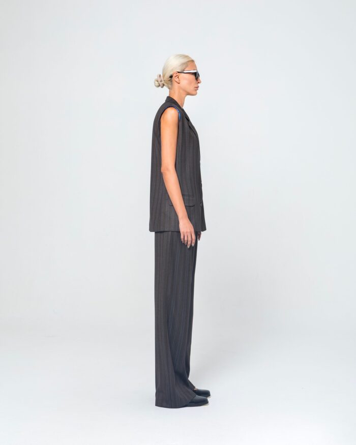 DIANA VEST (BROWN STRIPES) - Image 3