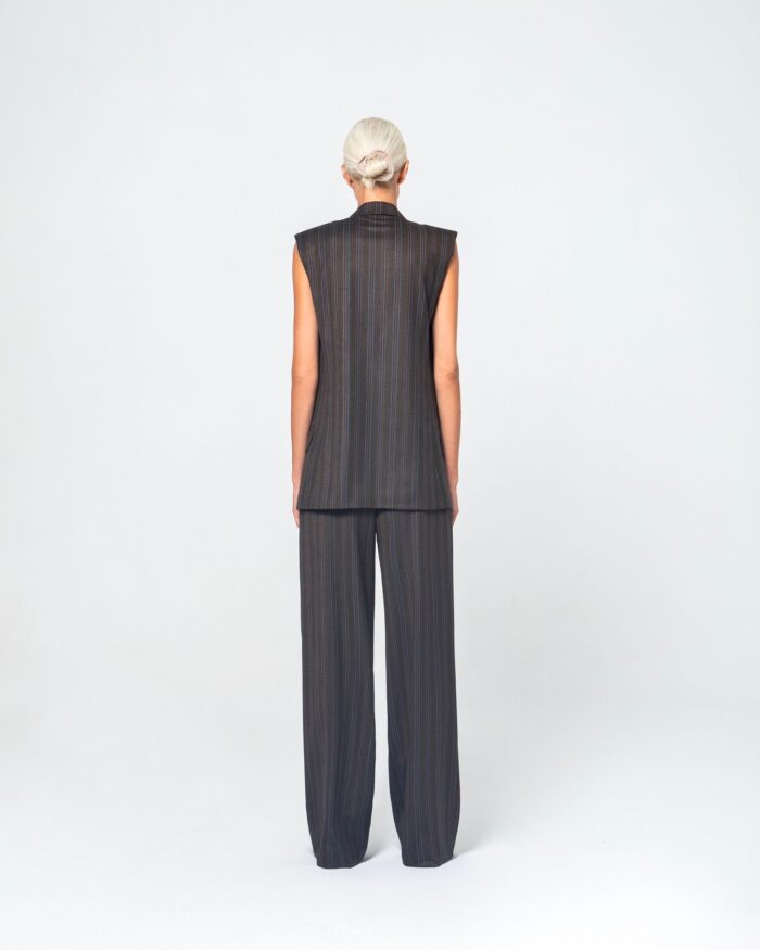 DIANA VEST (BROWN STRIPES) - Image 5