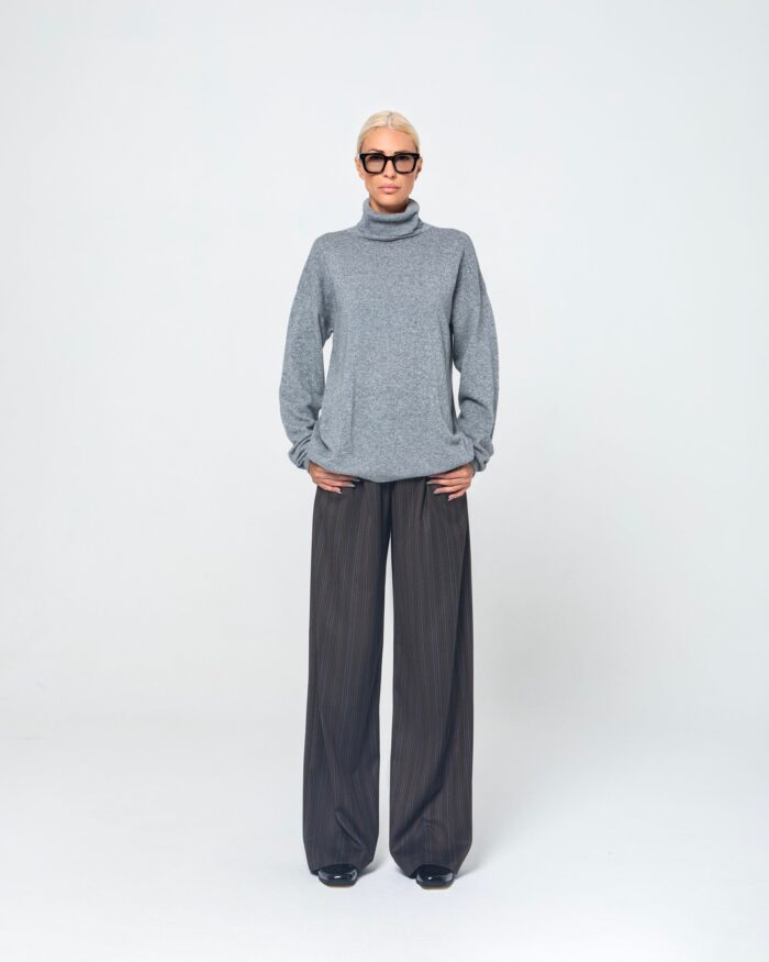 RORY STRIPED TROUSERS (BROWN STRIPES) - Image 1
