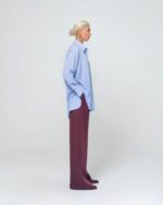 STELLA STRIPED TROUSES (BURGUNDY) - Image 3