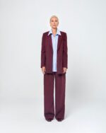 ERICA STRIPED JACKET (BURGUNDY) - Image 5