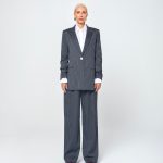 MINA STRIPED TROUSERS (GRAY/WHITE)