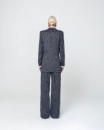 MINA STRIPED TROUSES (GRAY/WHITE) - Image 4