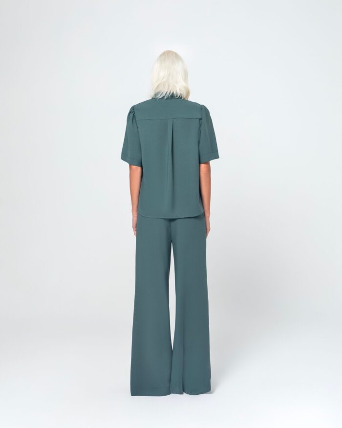 NORA  BLOUSE WITH GOLDEN BUTTONS (OLIVE) - Image 5