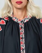 MAVRA BLOUSE (BLACK HEARTS) - Image 2