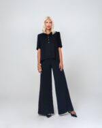 NORA BLOUSE WITH GOLDEN BUTTONS (BLACK) - Image 3