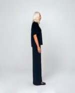 NORA BLOUSE WITH GOLDEN BUTTONS (BLACK) - Image 4