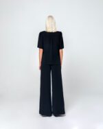 NORA BLOUSE WITH GOLDEN BUTTONS (BLACK) - Image 5