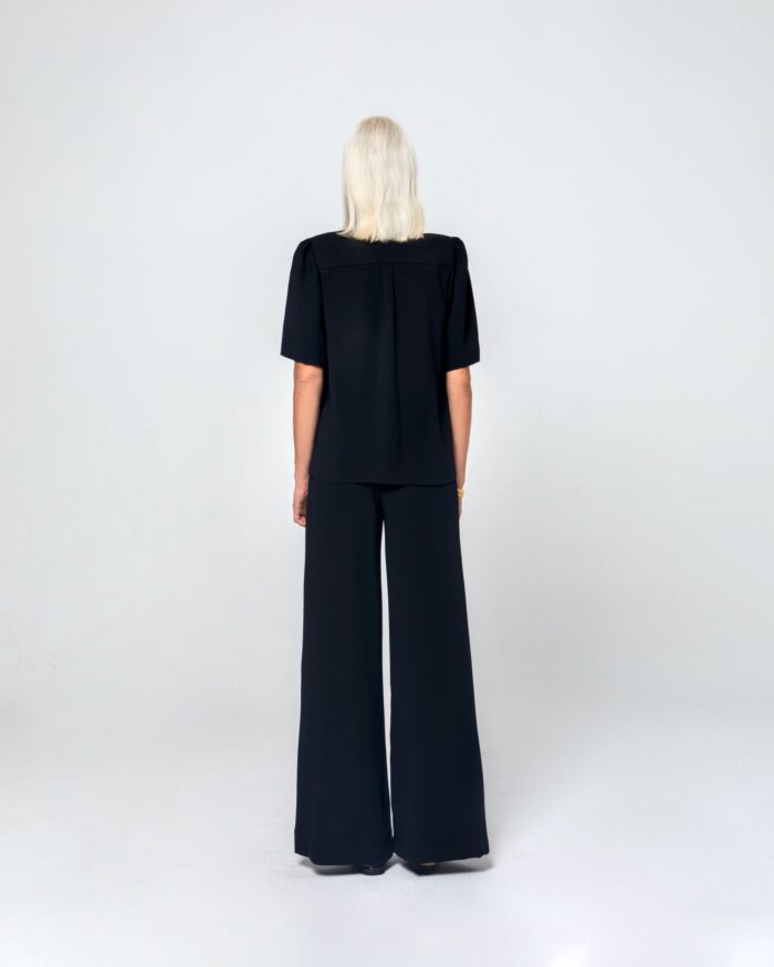 NORA  BLOUSE WITH GOLDEN BUTTONS (BLACK) - Image 5