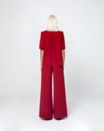 KIM CREPE PANTS (BURGUNDY) - Image 3