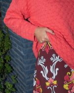 SONIA OVERSIZED KNITTED BLOUSE (CORAL) - Image 2