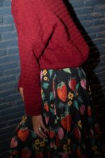 SONIA OVERSIZED KNITTED BLOUSE (BURGUNDY) - Image 2