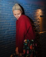 SONIA OVERSIZED KNITTED BLOUSE (BURGUNDY)
